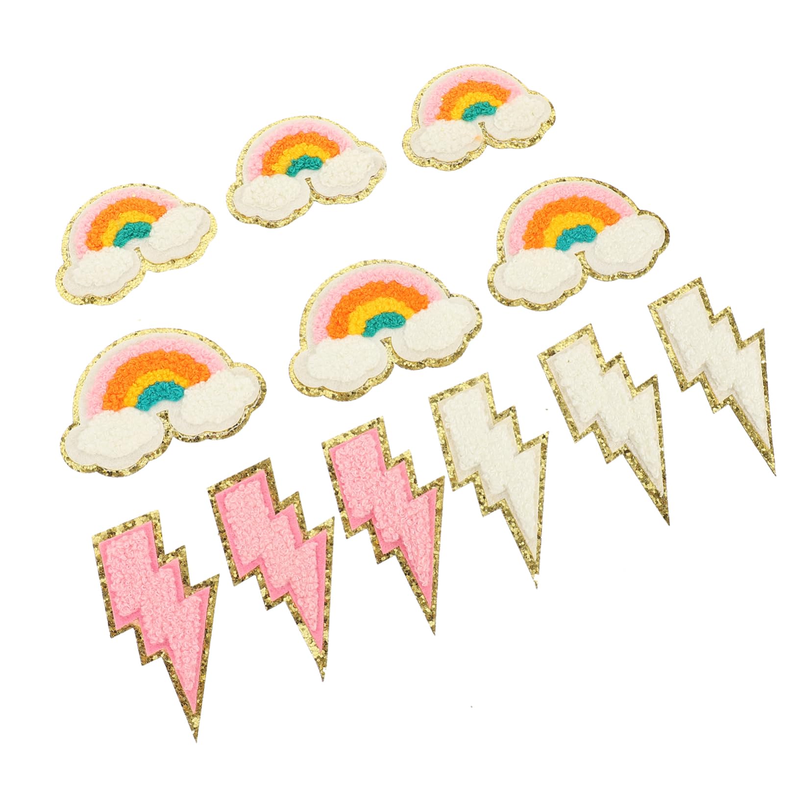 SHINEOFI 3 Set Di Toppe Decorative Per Abbigliamento Neon Applique Da Cucito Assortite Luminose E Divertenti Per Larredamento 12 Pezzi * 3