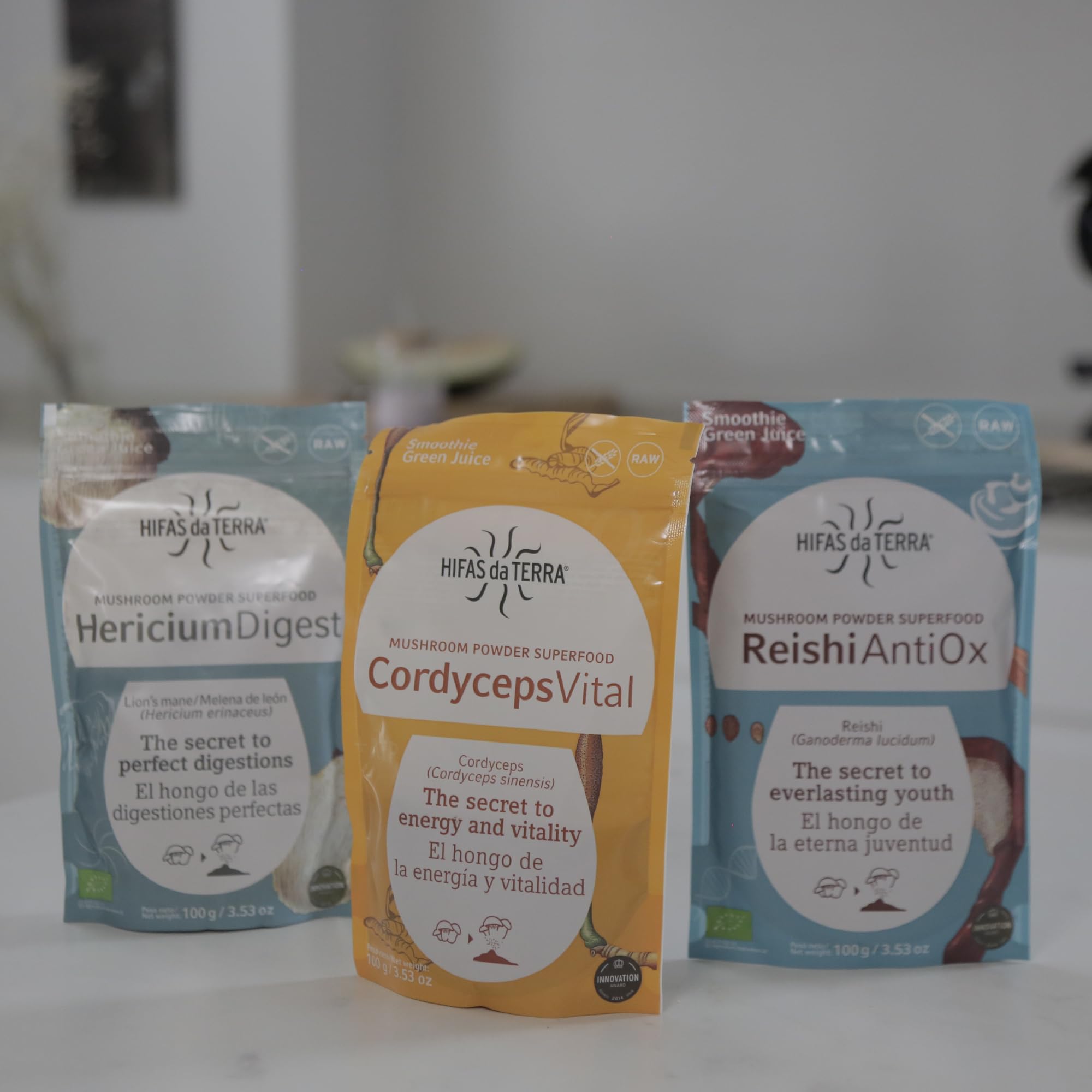 HIFAS DA TERRA - Hericium Digest 100% Polvo de Melena de León - Superfood Polvo de Hongos - 100 g