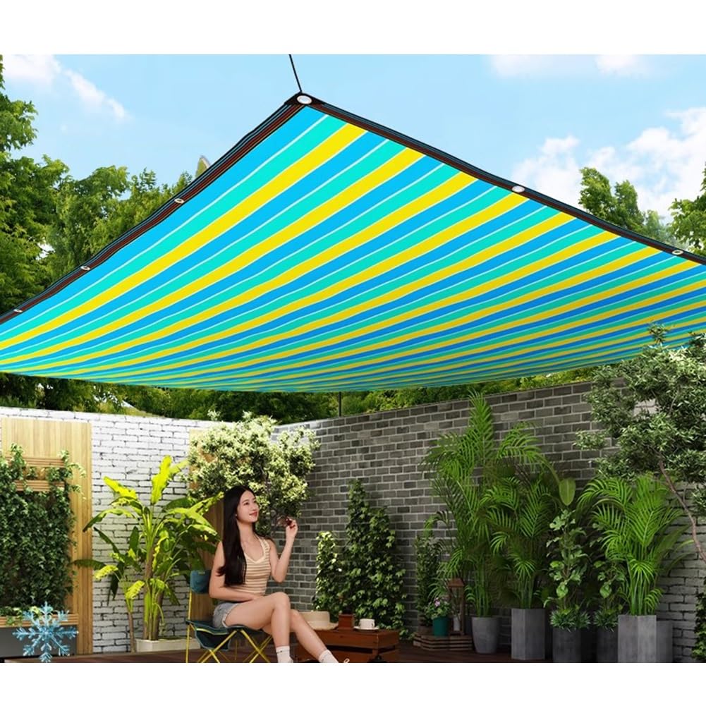 Voile d'ombrage pour terrasse et jardin respirante 6x6m pour rafraîchir le porche