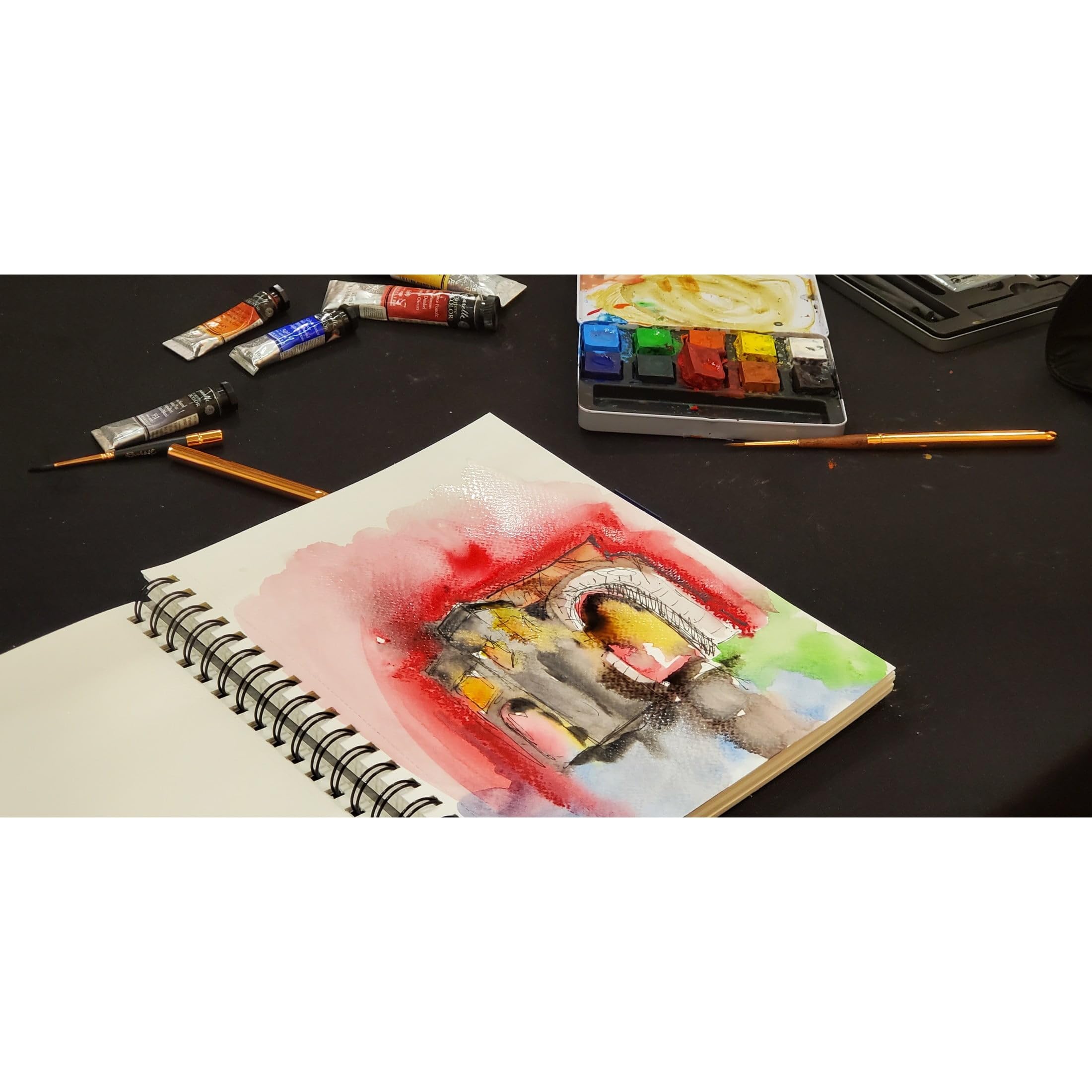 Fabriano Bloc aquarelle papier blanc brillant 18 x 24 cm