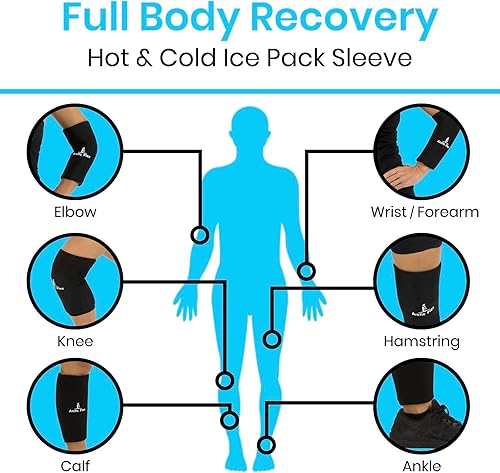 Miniatura 2 de Arctic Flex Manga de hielo para rodilla, codo, brazo, paquete de congelación caliente y frío para aliviar el dolor de tenis, tendinitis, soporte de