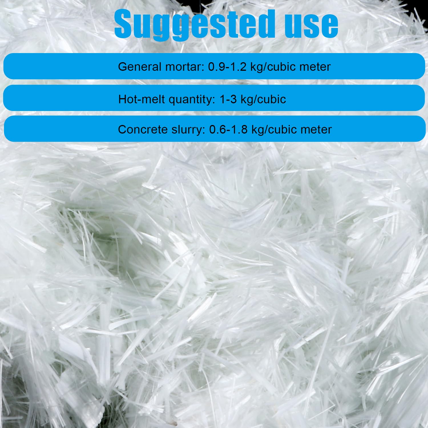 1000g de Fibres Synthétiques Mixtes Polypropylène et Fibre de Verre de 12 mm pour Béton, Mortier, Plâtre et Chape Empêche Efficacement les Fissures, Réduit le Rétrécissement et Améliore la Durabilité