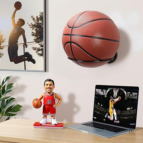 Miniatura 4 de 4 paquetes de soporte de pared para baloncesto, soporte de pared universal para bolas, adecuado para baloncesto, fútbol, voleibol, soporte de pelota