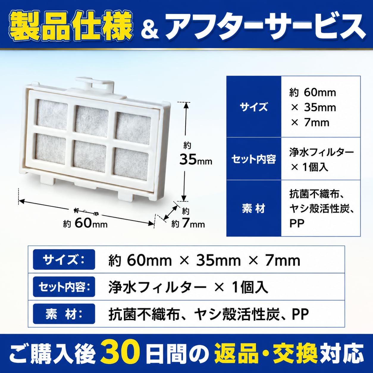 Amazon.co.jp: ISTORA 日立冷蔵庫用 給水フィルター RJK-30 互換品