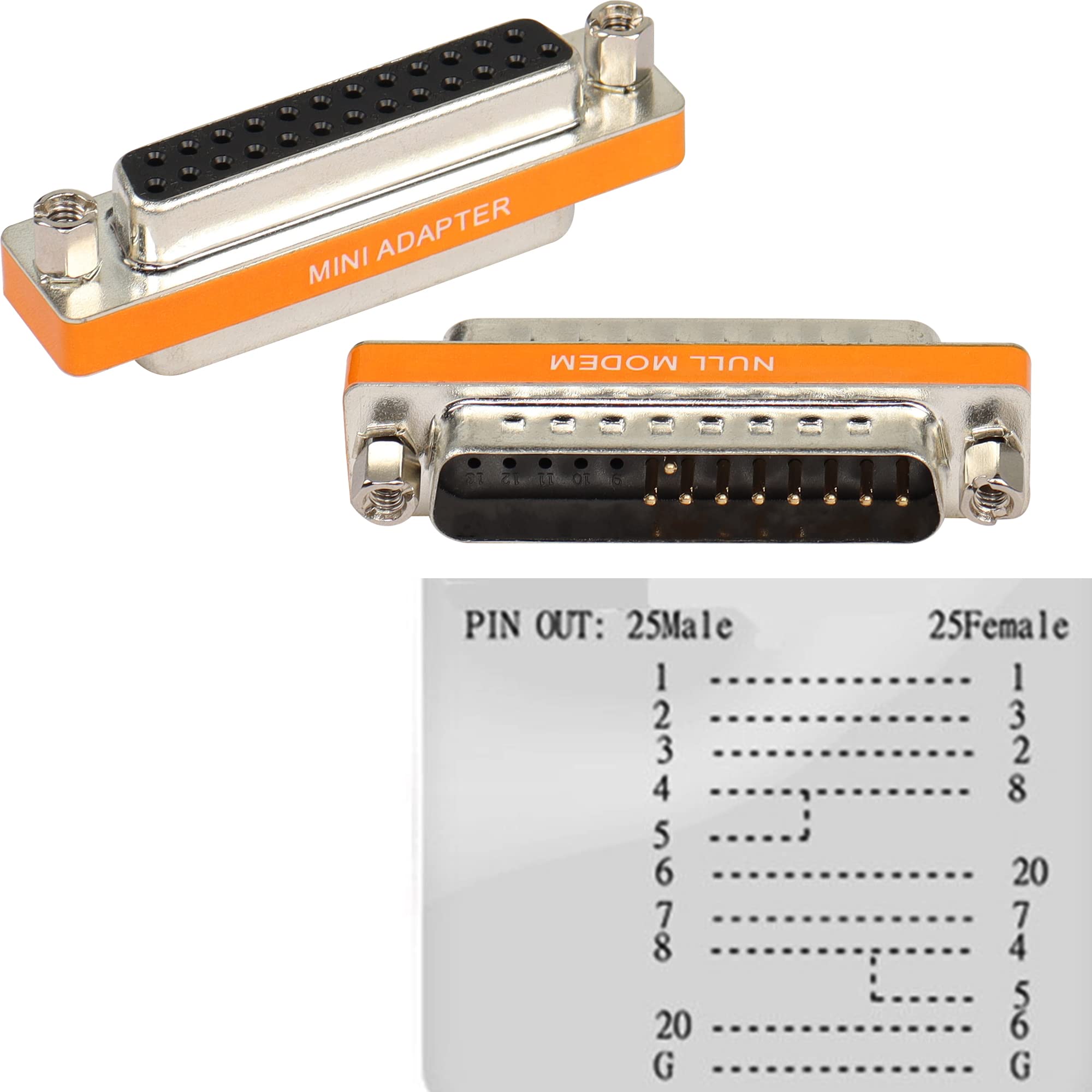 Amazon.com: SinLoon RS-232 Crossover Data Transfer Connector, DB25