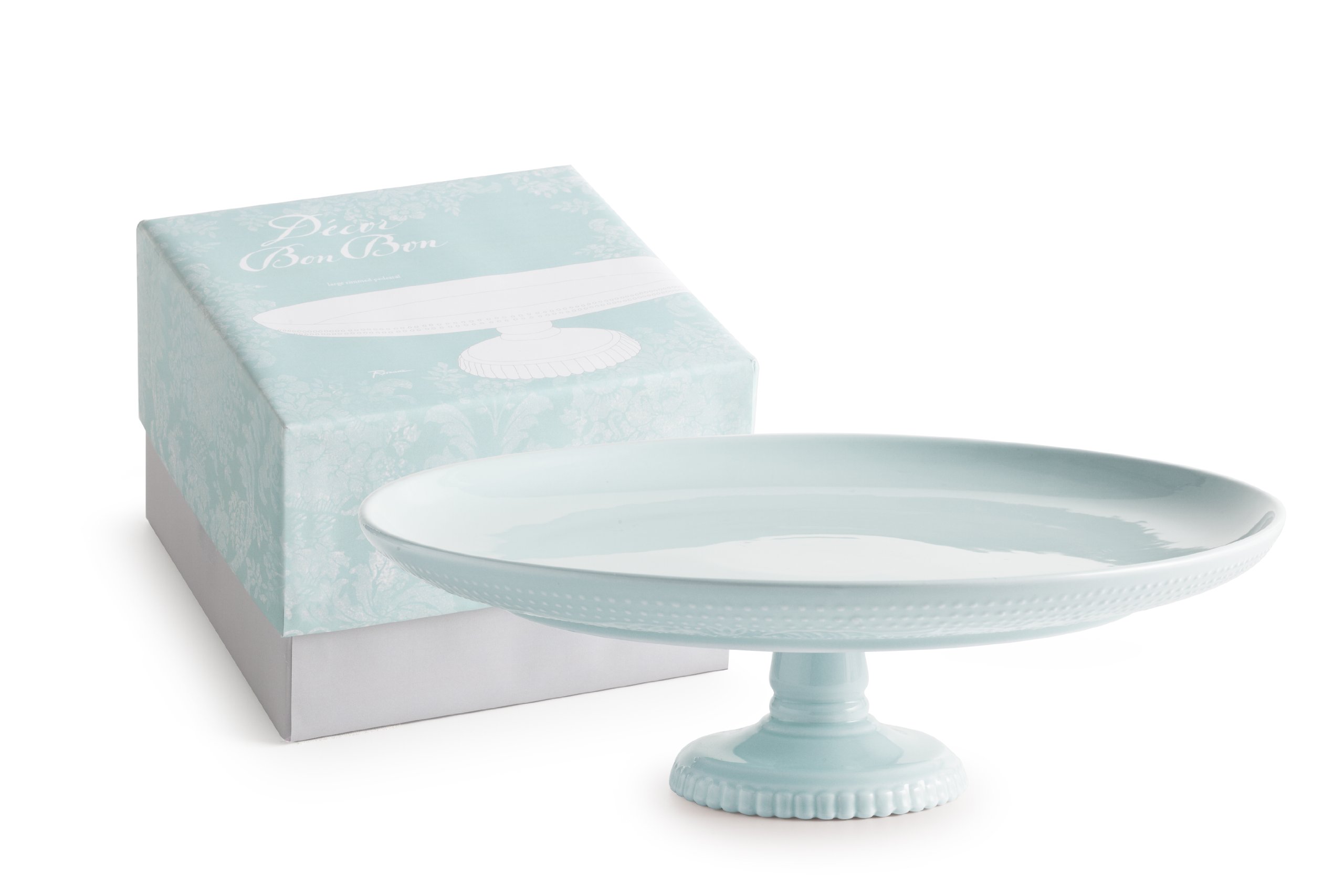 Rosanna Decor Bon Bon Hue Rimmed Pedestal, Large, Blue