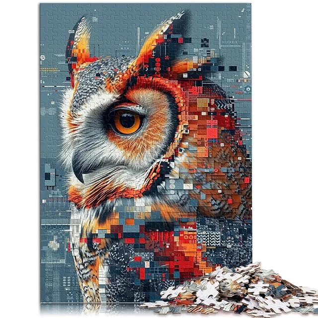 Foto 2 de 6 de El búho pixelado Puzzle de 1000 Piezas para Adultos Juguetes educativos de Aprendizaje Juegos Familiares…