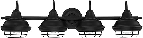 Designers Impressions Charleston Matte Black 1 Aplique de pared para bañoaccesorio de baño 10005