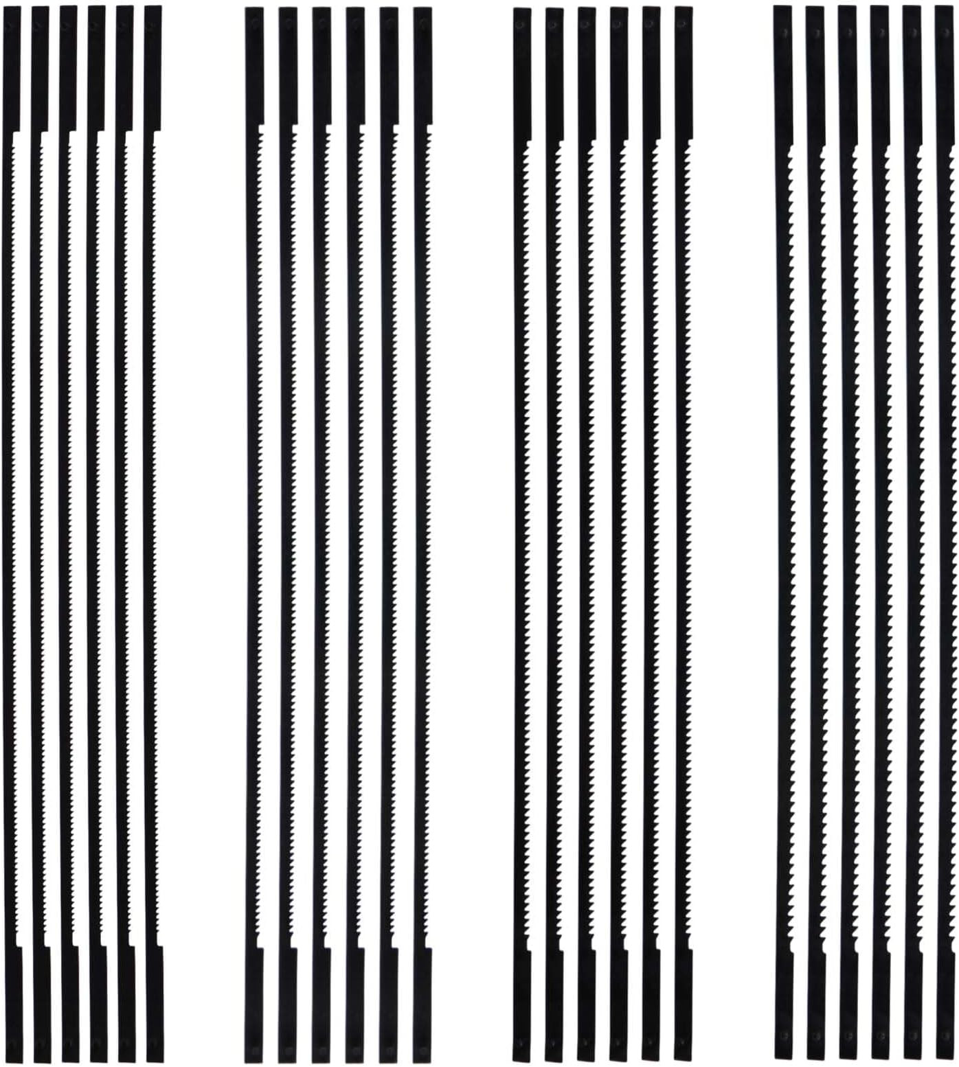 SPEEDWOX 24PCS Scroll Saw Blade Pin End Replacement 6-1/2 Coping Saw Blade Assortment 15TPI 20TPI 24TPI 28TPI for Crafting Intricate Curves, Scrollwork Patterns Woodworking