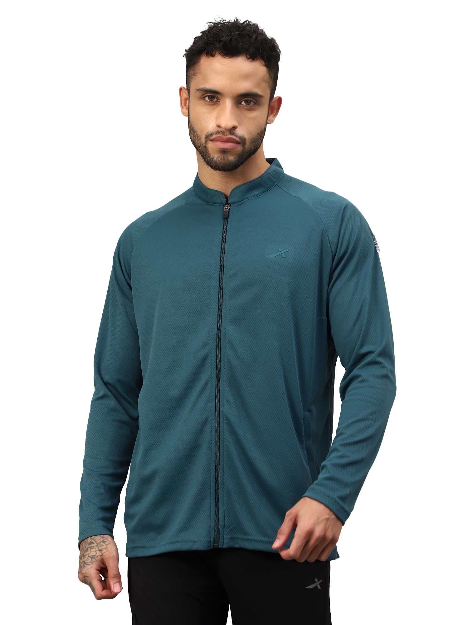 vector x Mens Casual Solid Jacket With Side Hand Pockets/Long Sleeve Polyester Sweatshirt/Full Zip Running Tracksuit Jacket-picture-14