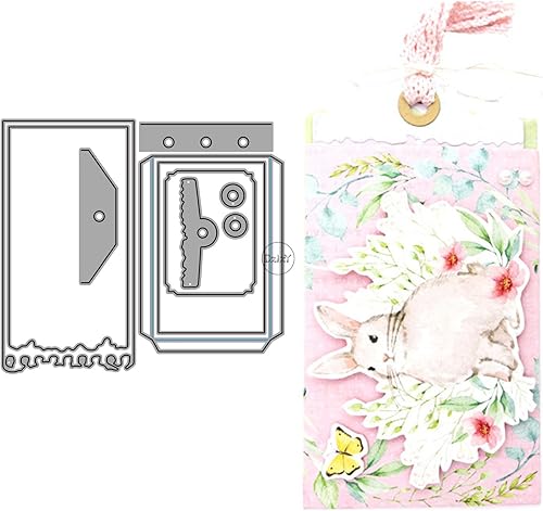 Miniatura 4 de DzIxY One Cloud Border Label Troqueles de corte de metal para kit de fabricación de tarjetas, troqueles de papel de gofrado, plantillas de máquina