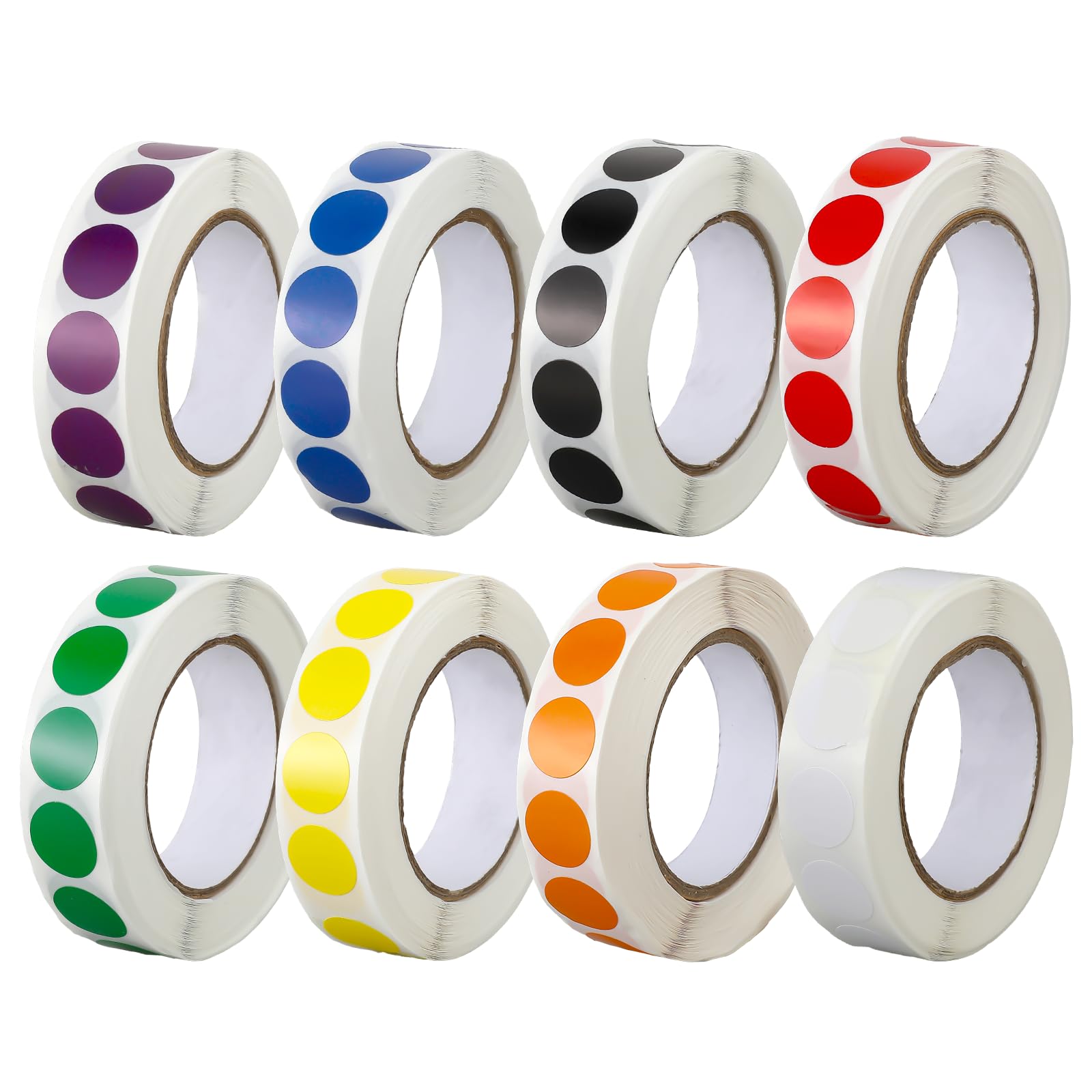 LXUEJIE 8000 PCS 1/2" Colored Dot Stickers, 8 Colors Coding Labels Stickers Round Color Coding Labels Circle Dots Label Circle Sticker for Office Classroom Home Decorative