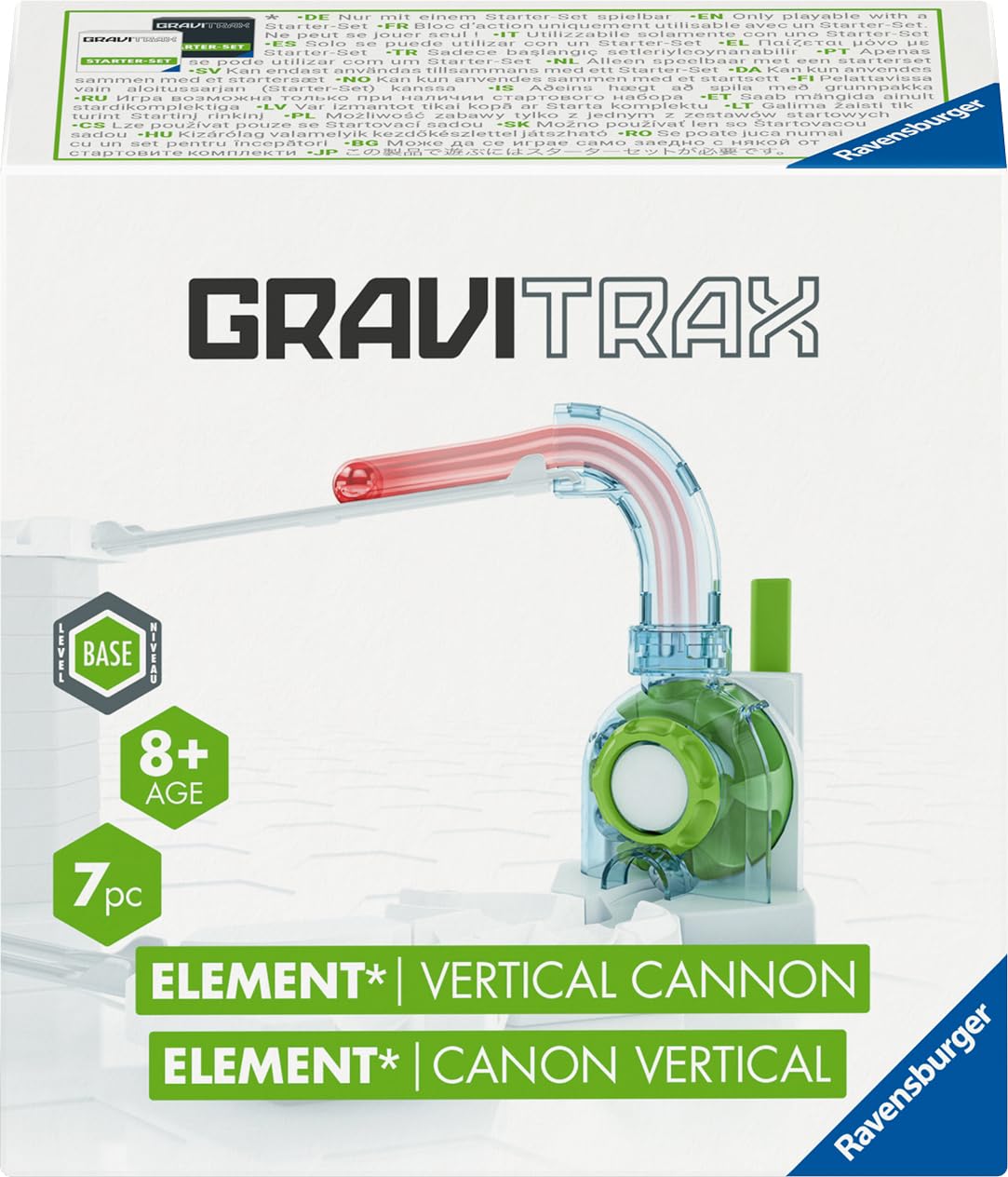 Ravensburger GraviTrax Element Vertical Cannon 27465 - GraviTrax Erweiterung für Deine Kugelbahn - Murmelbahn und Konstruktionsspielzeug ab 8 Jahren, kombinierbar mit Allen Produkten