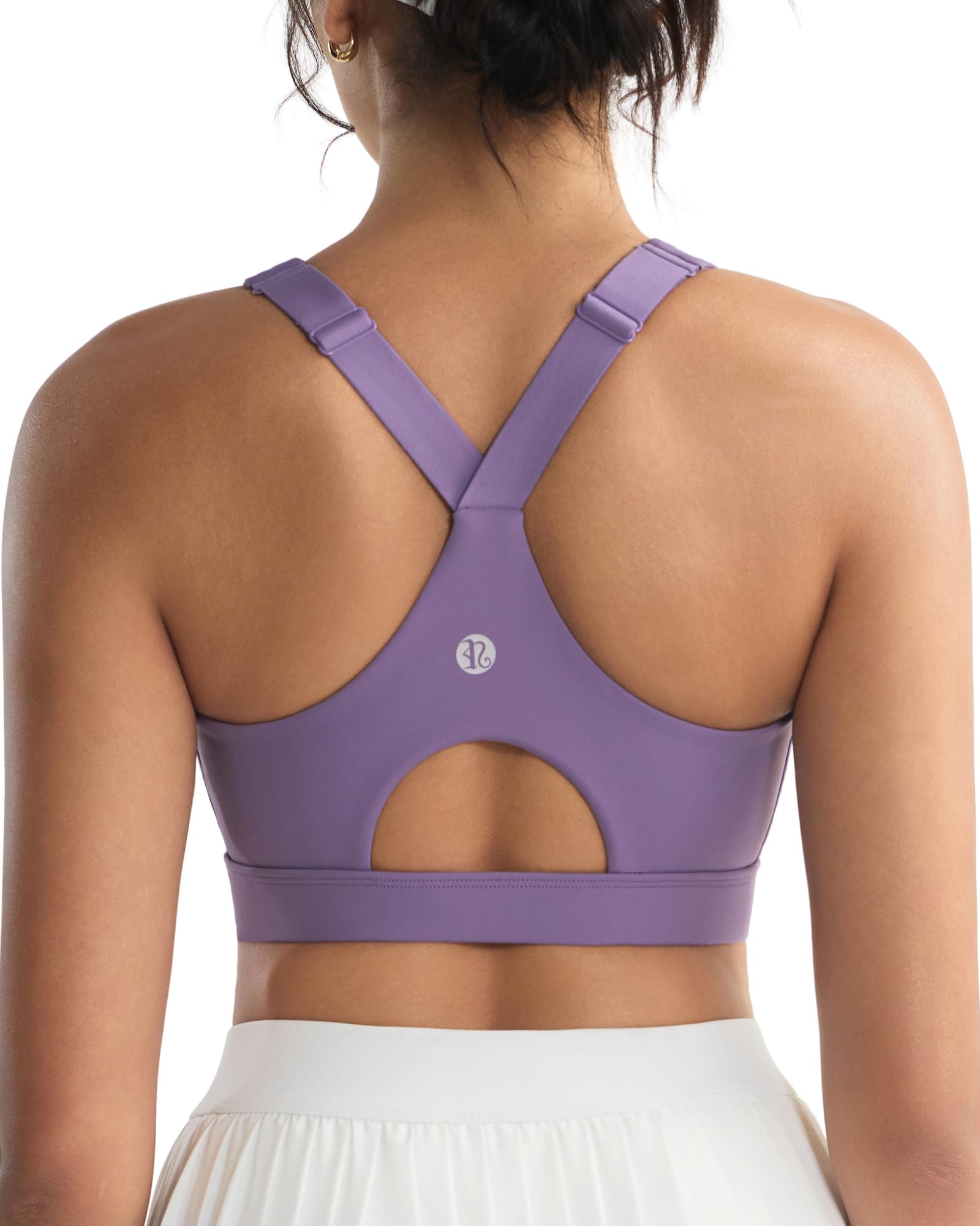 RUNNING GIRL Adjustable Straps High Impact Sports Bras with Sewn in Pads | High Support, Workout, Cloud-Soft, Racerback, Molded Cup, Supportive for women
