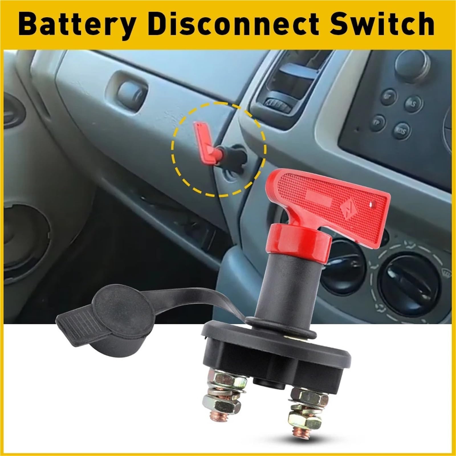 DC 12-24V 100A 200A 300A Wyłącznik akumulatora samochodowego Izolator zasilania Zestaw wyłączników do samochodów ciężarowych, motocykli, łodzi Samochód kempingowy, łódź