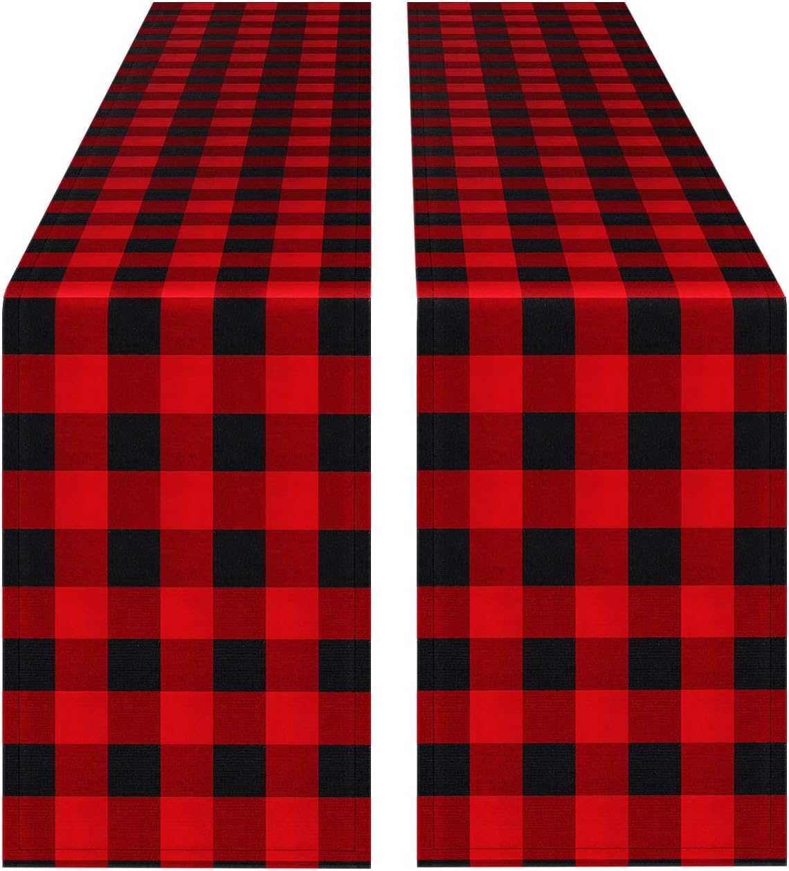 InnoGear Classic Table Runner, 14 x 108 inch Buffalo Check Table Runners Polyester Cotton Red and Black Plaid for Indoor Outdoor Parties, Farmhouse, Thanksgiving, Christmas & Gathering, 2 Pack