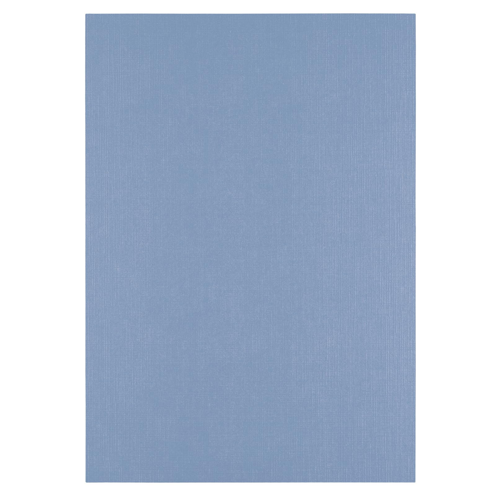 Vaessen Creative Linen Cardstock A4-25 pcs - Steel (Blue) - 250 GSM Coloured Paper - Card Making Supplies for Scrapbooking and Crafting