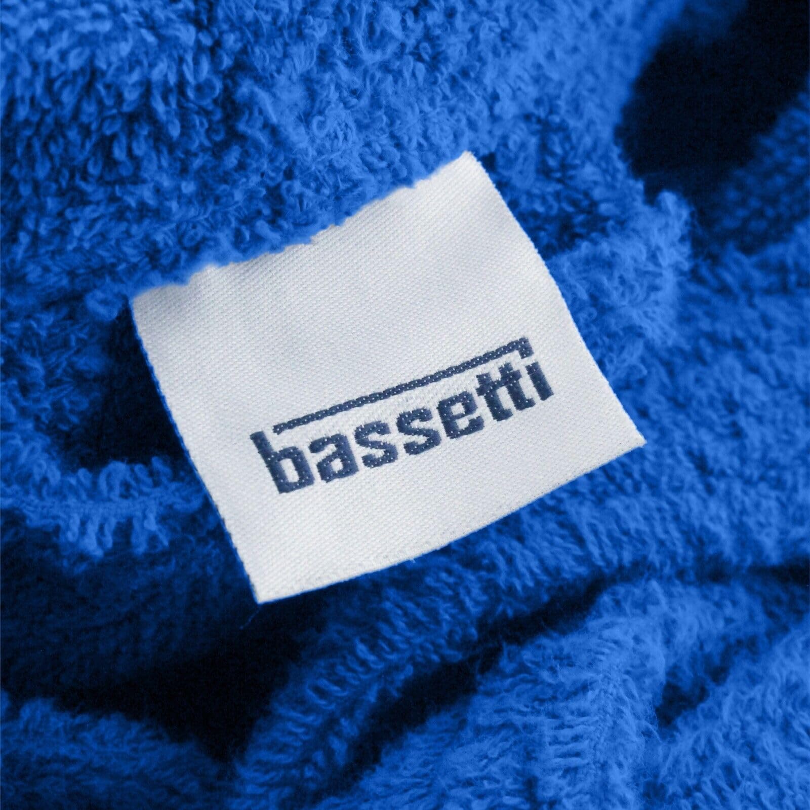 BASSETTI TIME Accappatoio Spugna con Cappuccio Uomo Donna da 360 gr/mq, Azzurro, S