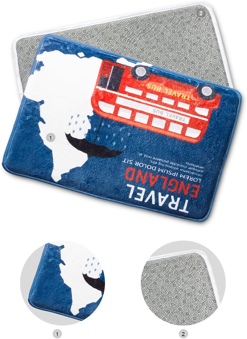 HUGS IDEA Cute Dog Doormats Soft Non-slip Entrance Floor Mat Rug for Bathroom Kitchen Living Dinning Room - Image 4