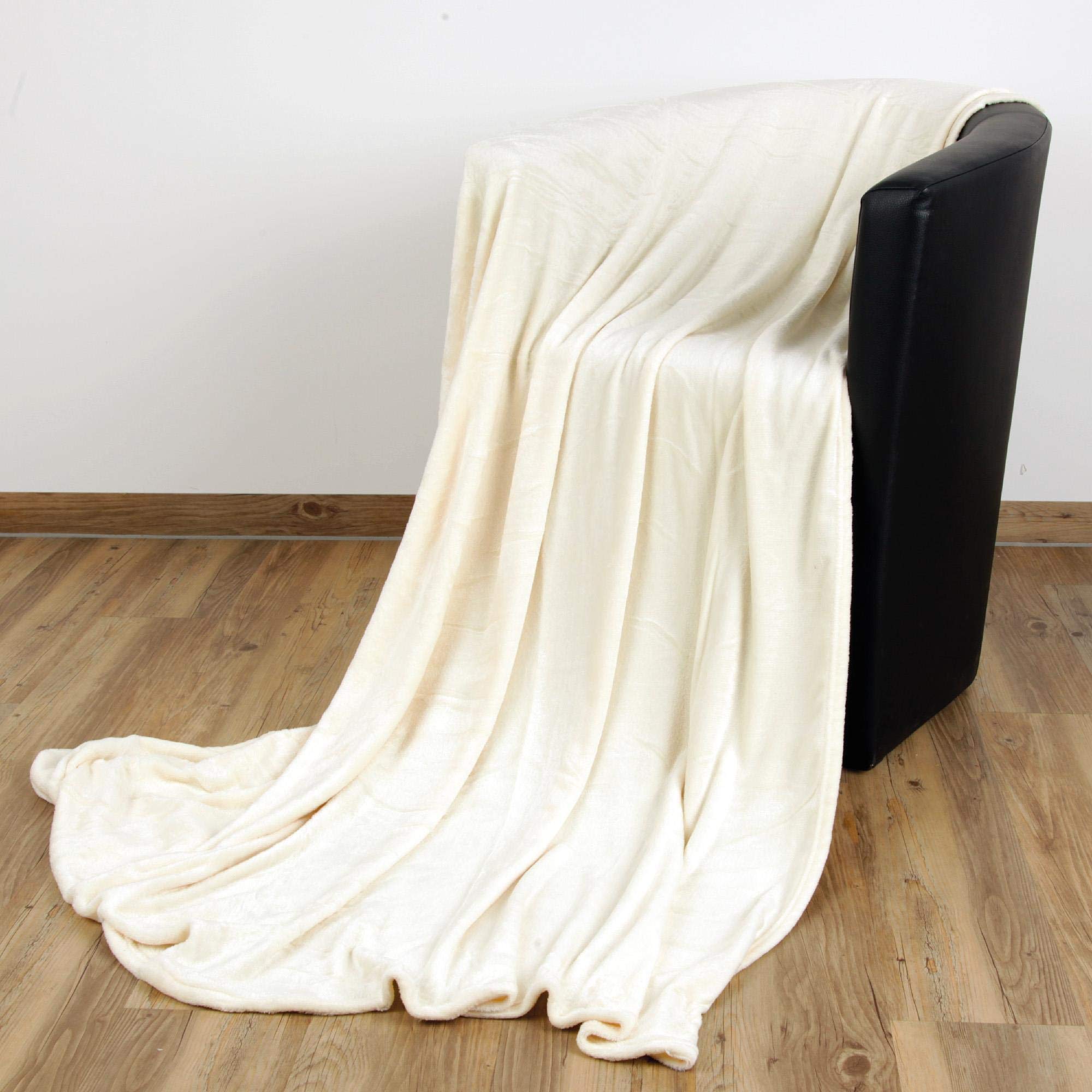 Plaid Celina Bestlivings 180x220cm Orange - Couvre-lit Moelleux Doux Microfibre, Chaleur Supérieure