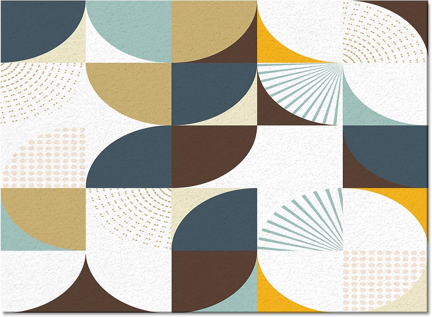 Area Rugs for Living Room, 2'x3' Mid Century Abstract Orange Brown Geometric Pattern Small Washable Rug Soft Durable Indoor Carpet Non Slip Floor Mat for Bedroom Dining Room Entryway
