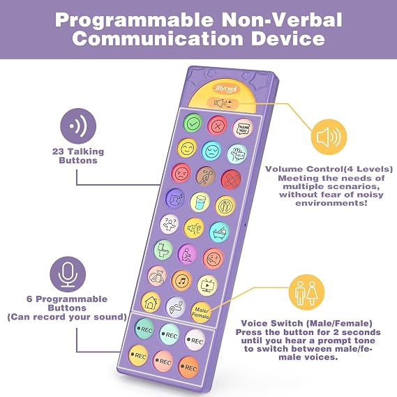 AAC Device for Autism, Joyreal Non Verbal Communication Tools for Speech Therapy