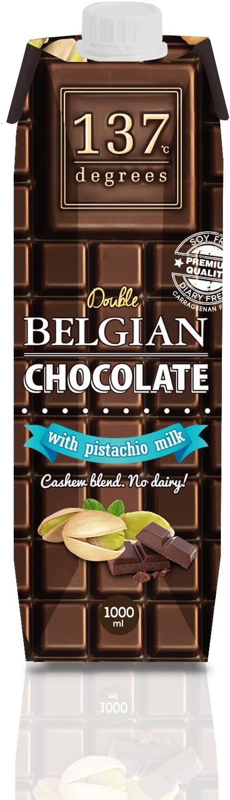 137 Degrees Pistachio Milk Double Chocolate - 1 Liter [ Non Dairy , Vegan Milk Substitute ]