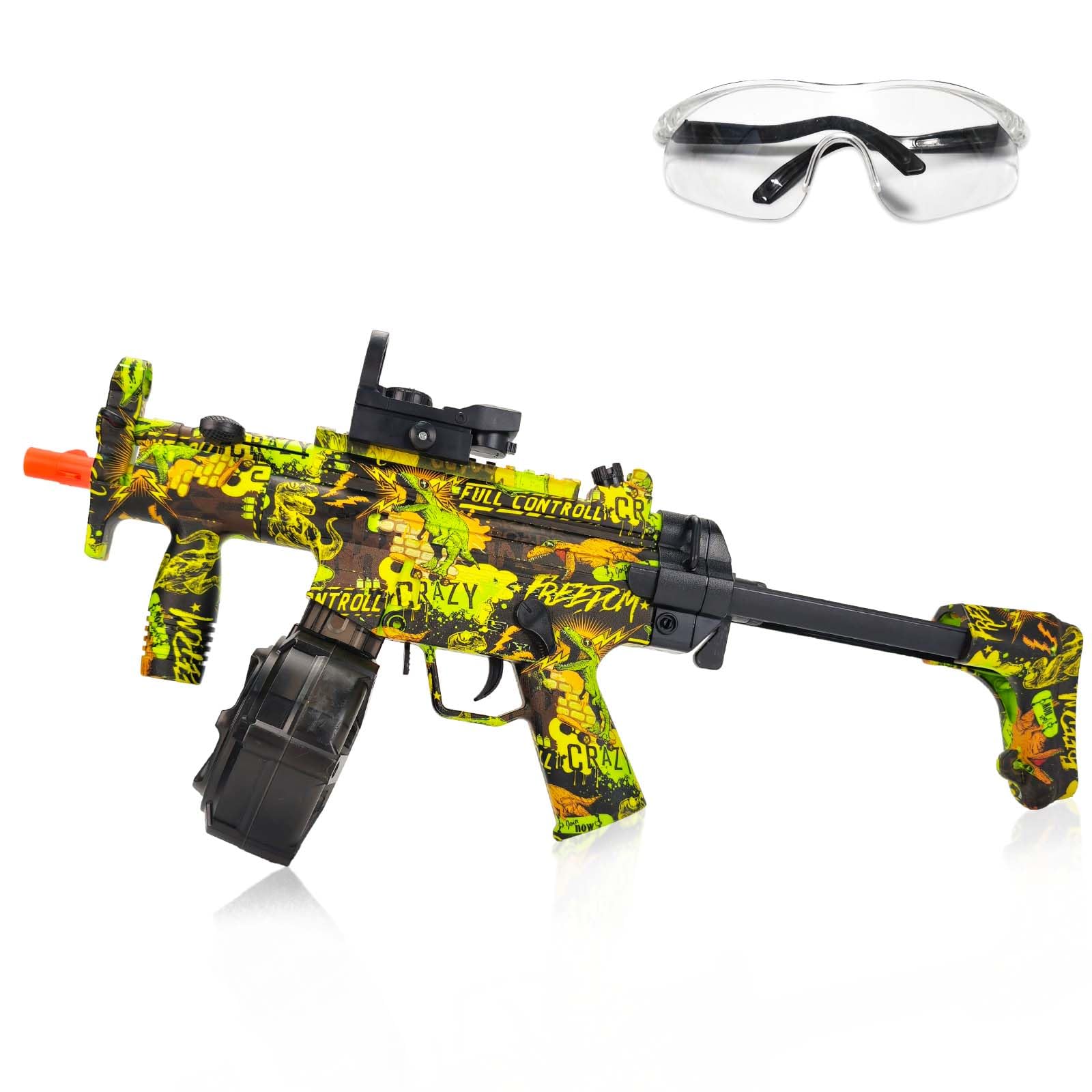 BIU BLASTER Electric Splatter Ball Blaster,Large Orby Gun with 35000 Rounds Gel Ball Blaster with Drum 7.4v Rechargeable Battery Manual & Auto Mode for Outdoor Game Age 14+ Years