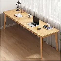 Mesa para computador de duas pessoas, mesa de escritório com pernas de mesa de madeira maciça grande mesa de escritório em casa MDF ideal para trabalho e aprendizado para madeira de escritório em casa