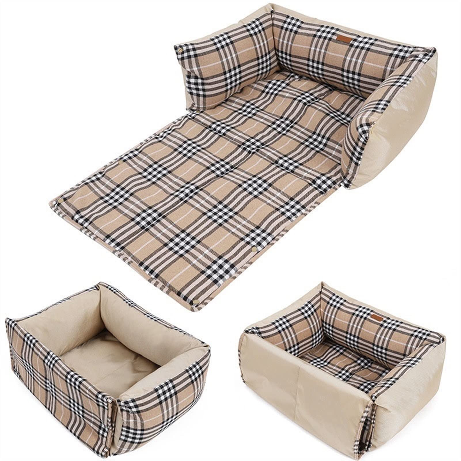 Cama Gruesa y Cálida para el Sofá, Cama Ortopédica para el Asiento del Coche y La Cubierta del Sofá, Cojín Anti Ansiedad para Perros Pequeños, Medianos y Grandes