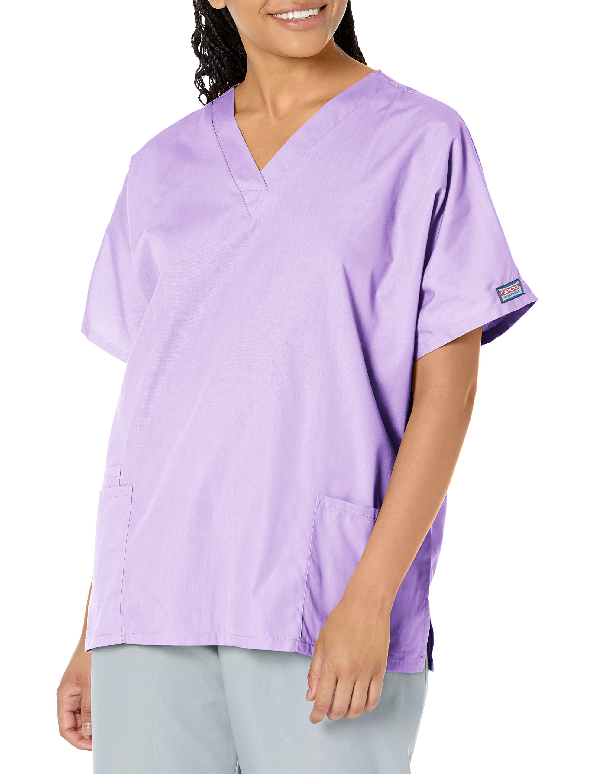 Cherokee Scrub for Women V-Neck Top Traditional fit with Dolman Sleeve and Fade Resistant Fabric - 4700