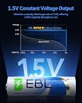 EBL Lithium Batteries AA 3700mAh 8 Pack, 1.5V Longest Lasting High-Capacity Double A Battery, Super Ⅲ Power for Blink Camera, Doorbell (Non-Rechargeable)