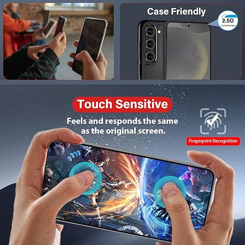 Miniatura 5 de bersem Paquete de 2 protectores de pantalla de privacidad para Samsung Galaxy S24 Plus 5G antiespía kit EZ de alineación automática compatible con
