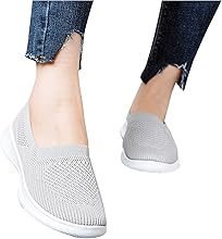Tenis Mujer Malla Ligero Aire Libre Calzado Deportivo Casuales Zapatos Mujer cómodos Sin Cordones Mocasines Mujer Verano Zapatillas Mujer Casual Sneakers Correr Zapatos de Lona otoño Zapatos de Mujer1