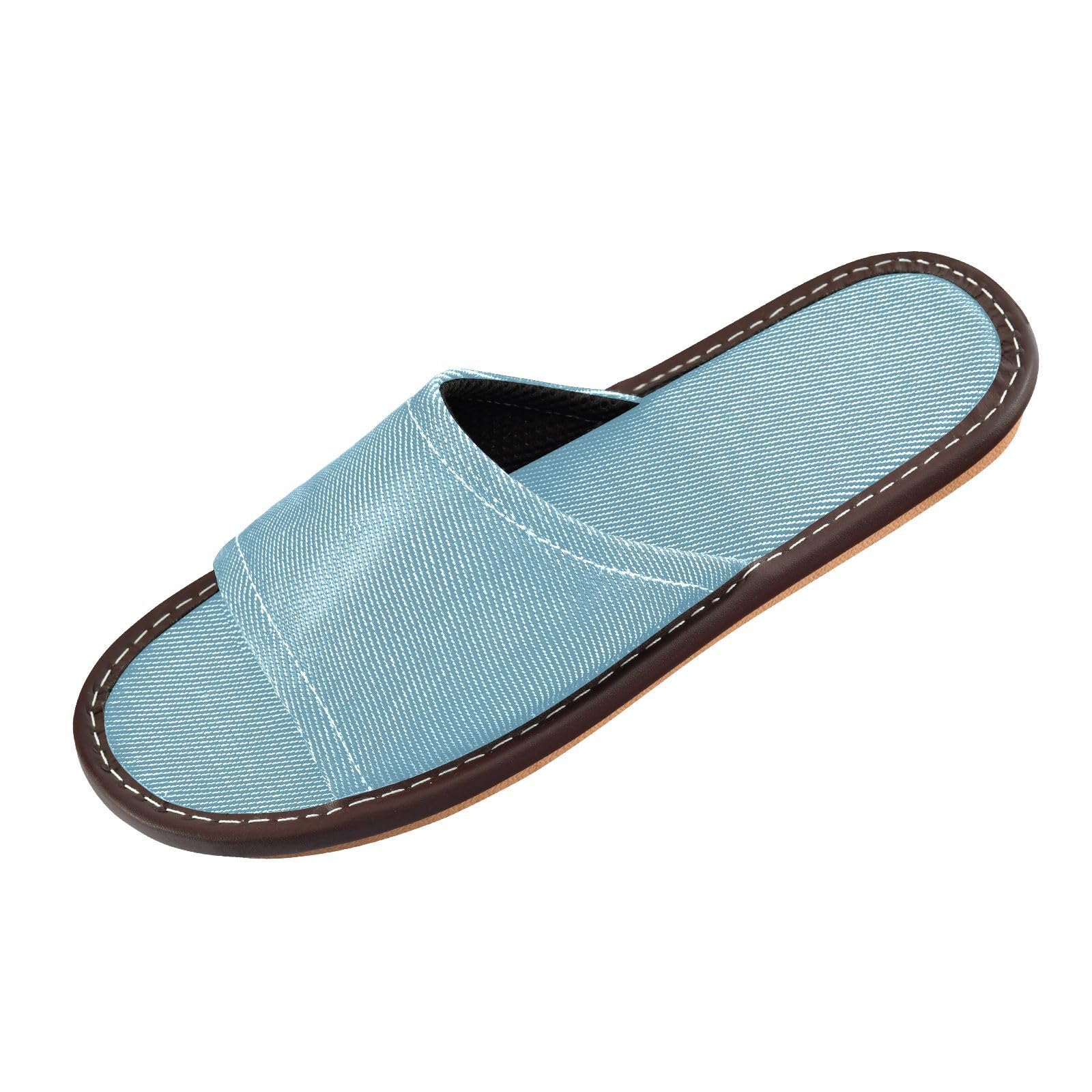 GuoChe Bedroom Shoes Indoor Outdoor Portable Soft Spa Slippers for Pool Gym Bath House Light Blue