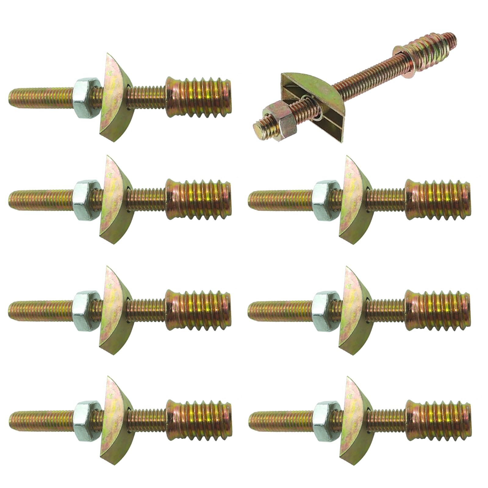 M8*80mm Worktop Connecting Bolt, Table Top Fasteners Countertop Connector Bolts Nuts Washers, Furniture Fastening Accessories for Butcher Blocks Bed Frames, 8 Set