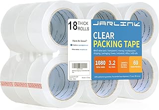 Sponsored Ad - JARLINK Clear Packing Tape (18 Rolls), Heavy Duty Packaging Tape for Shipping Packaging Moving Sealing, 3.2...