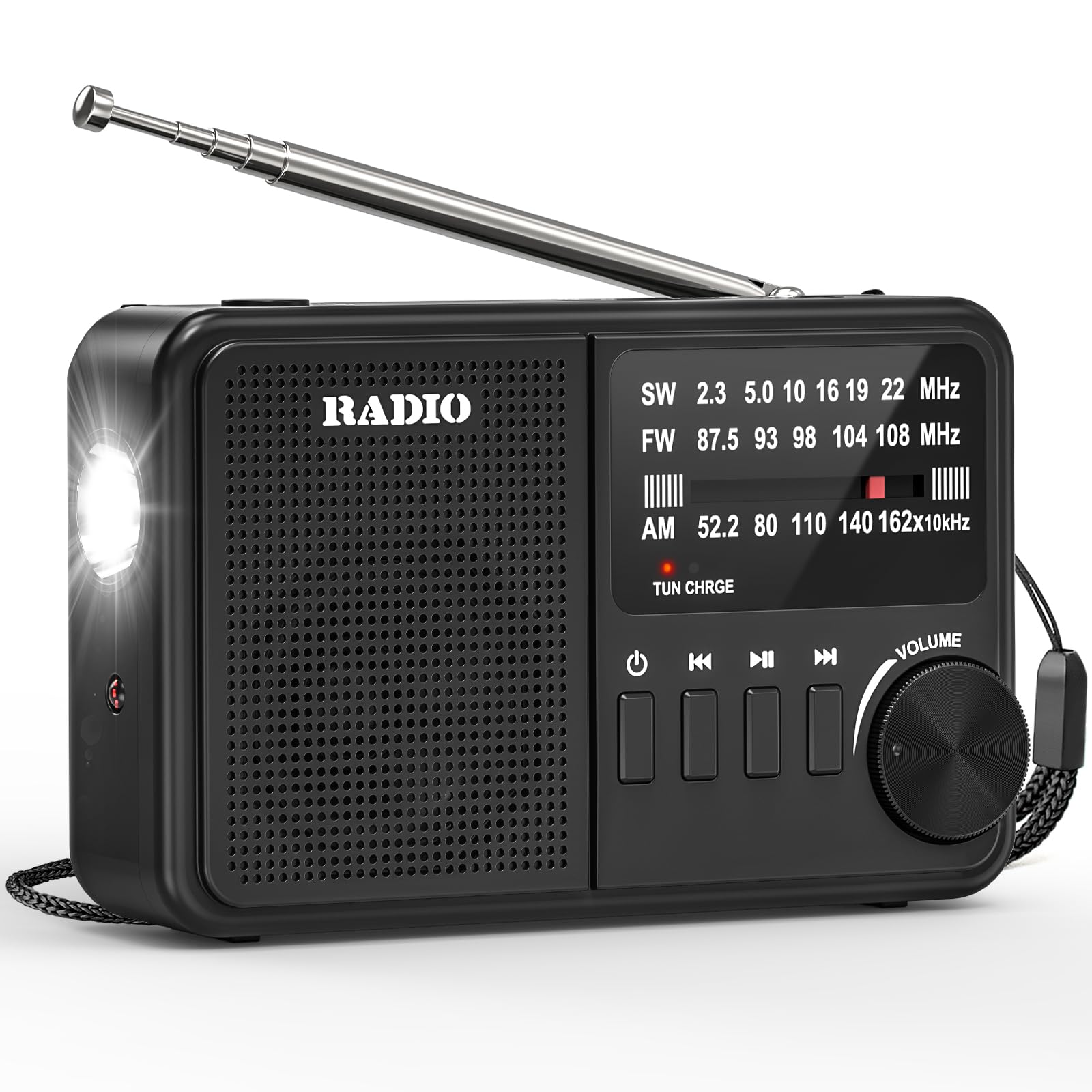 Mini Radio, Radios Portatile AM/FM/SW, Radio Alimentata a Rete e a Batteria, Adatta per il Jogging, le Passeggiate Nel Parco