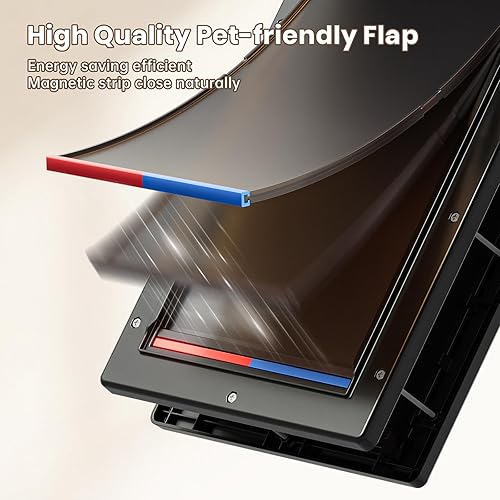 Miniatura 2 de Puerta de Perro de Plástico Resistente a la Oxidación, Puerta para Perro, Puerta para Gato para Fácil Instalación en Puertas Interiores y Exteriores