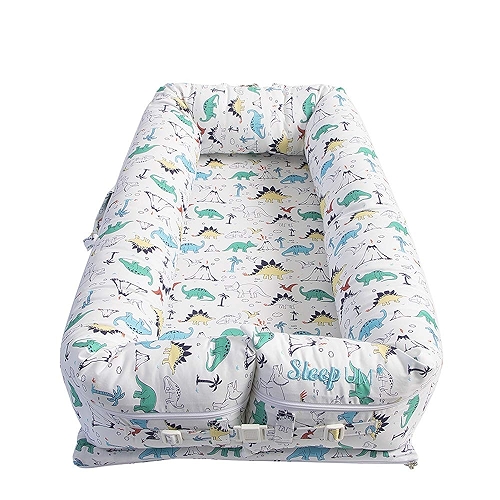 Biramar Baby Bercinho Portátil Ninho Para Bebê Sleep Um Dinossauro Dos Bês Multicor