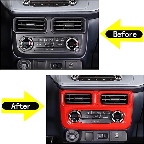 Vista 5 de Cubierta de salida de aire para consola central de automóvil compatible con Ford Maverick 2022 2023 modo de aire acondicionado de automóvil, panel