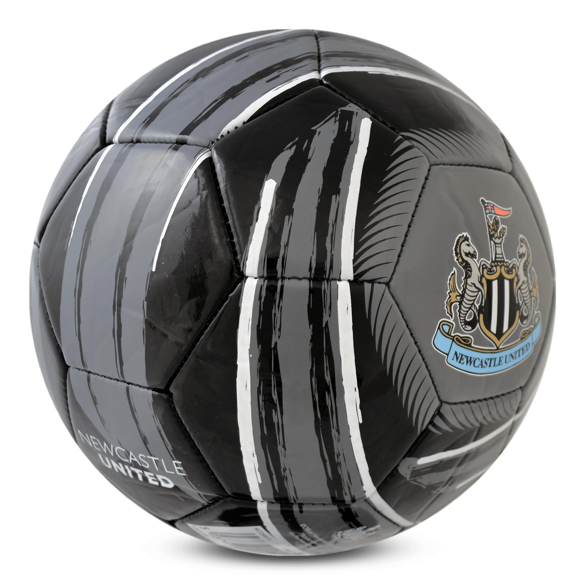Hy-Pro Oficjalnie licencjonowana piłka nożna Newcastle United FC Cyclone - rozmiar 5, NUFC, trening, mecz, towar, kolekcjonerska dla dzieci i dorosłych, czarna