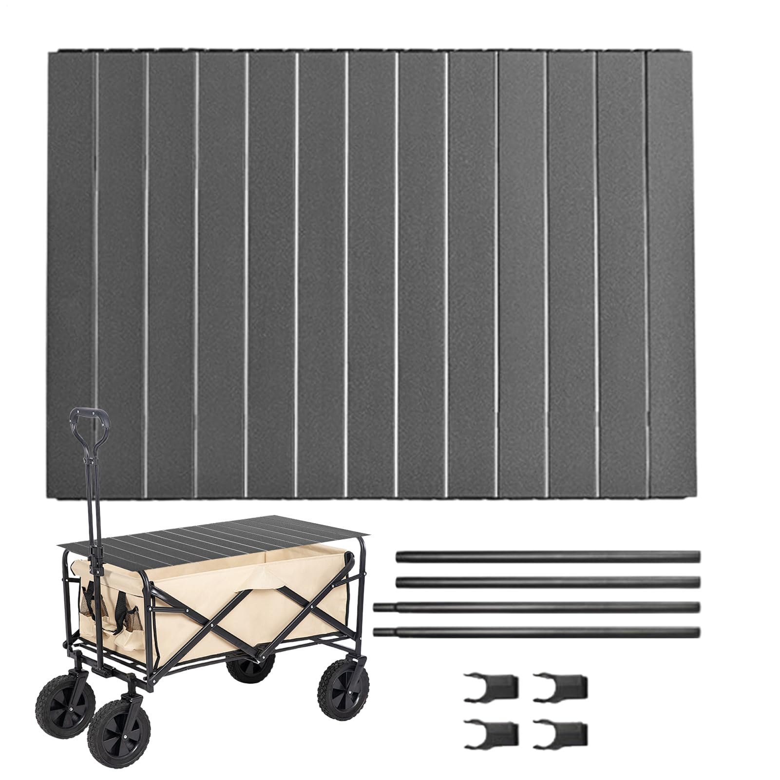 Accesorio de Mesa para Carrito, Placa de Mesa Plegable de aleación de