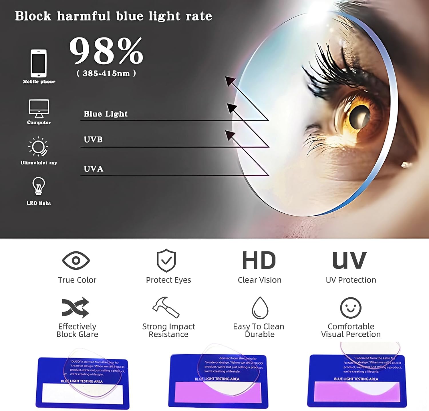 Oversized Reading Glasses for Women Stylish Cat Eye Glasses Blue Light Blocking Computer Readers with Spring Hinge - Image 4