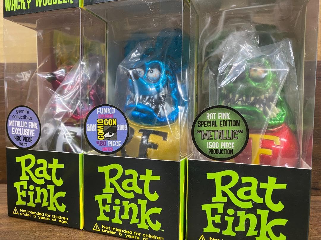 ラットフィンク　ボビングヘッド 　11体セット 楽天市場】FUNKO Wacky Wobbler RAT FINK （メタリックグリーン