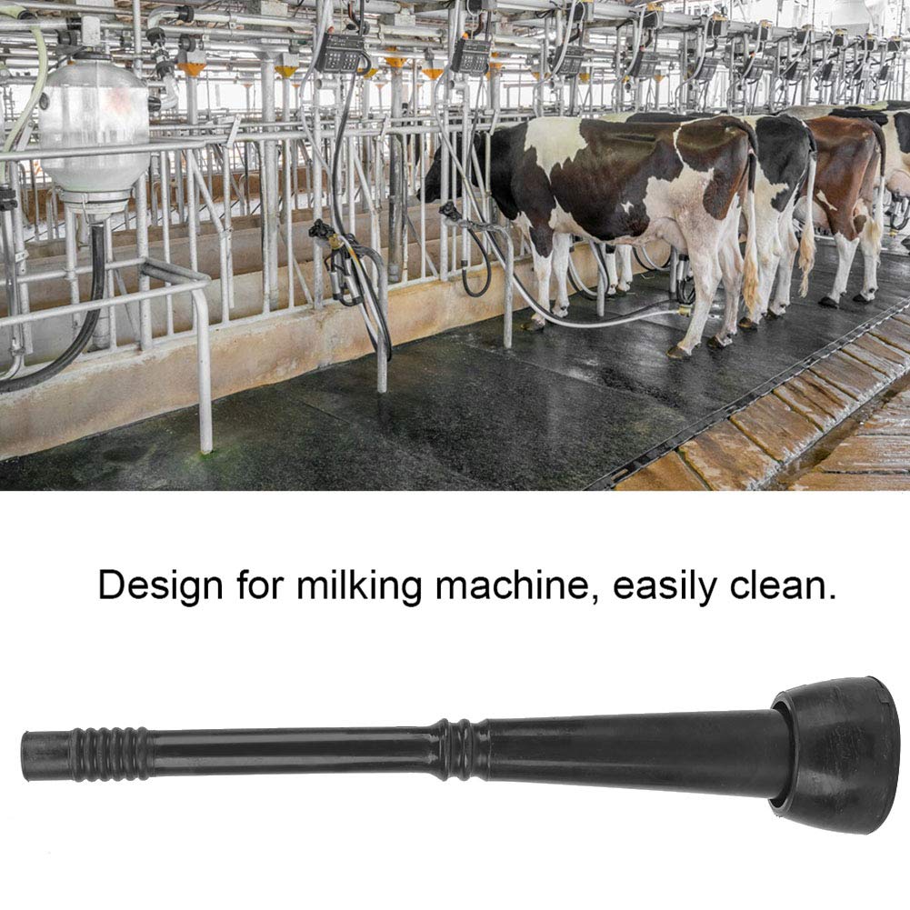 Greensen 4 Revestimientos de Goma Negros para Máquina de Ordeño, Accesorios Suaves y Duraderos para Pezoneras con Fácil Instalación, para Ordeño de Vacas Sin Fugas