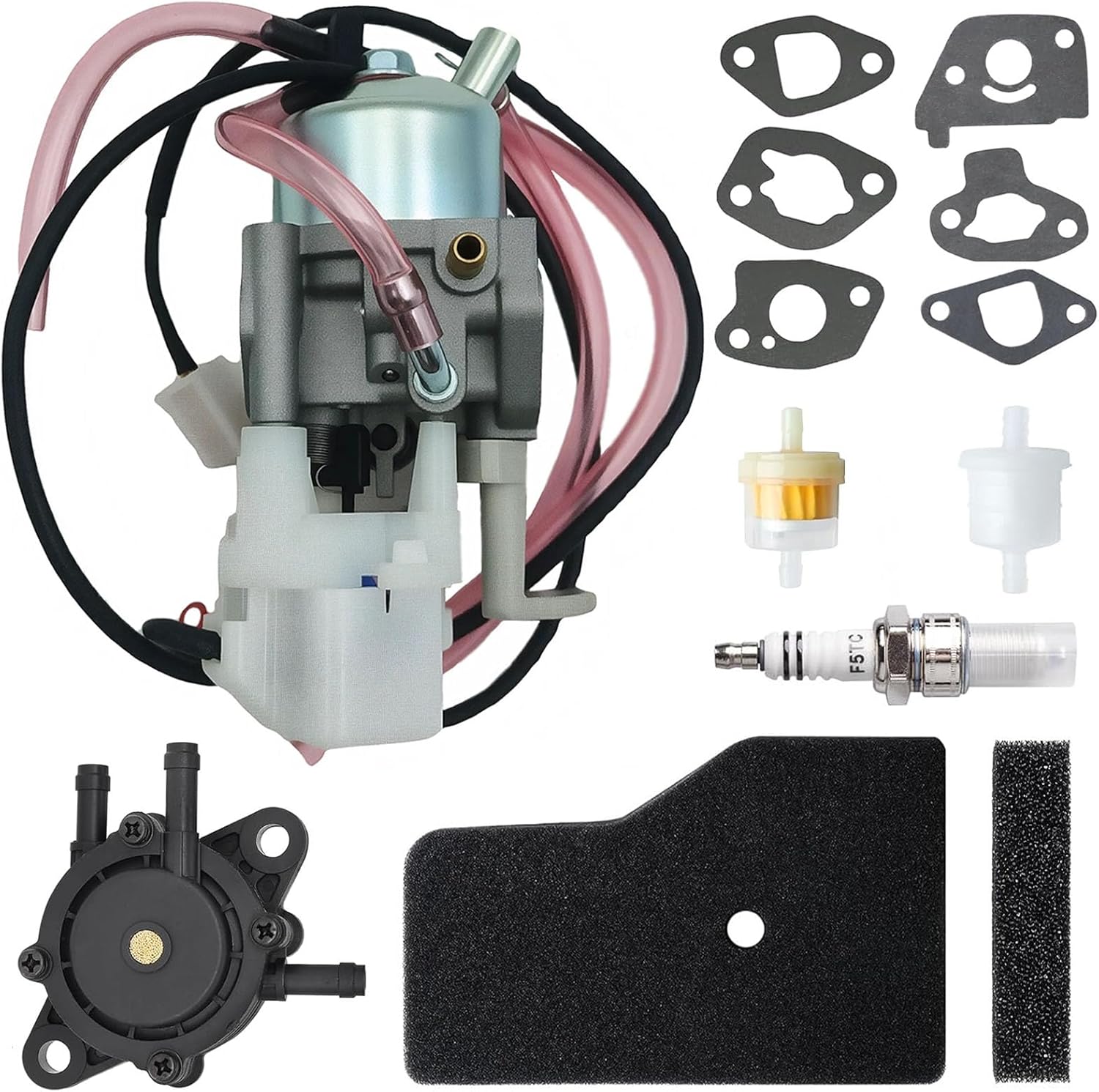 16100-Z0D-D03 Carburetor Fuel Pump Kit for Honda EU2000i EB2000i EU2000iK1 EU2000iT1 with Air Filter Spark Plug Gasket Fuel Line - 16100Z0DD03