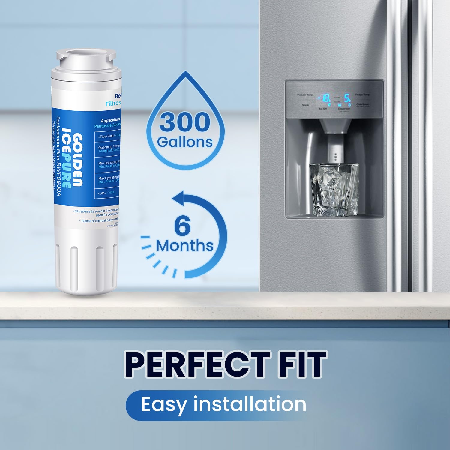 2 confezione GE Mswf, MSWF3PK, Mswfds, PC46783, PS1559689, WR02 x 12345, WR02 x 12801 replacement Water Filter