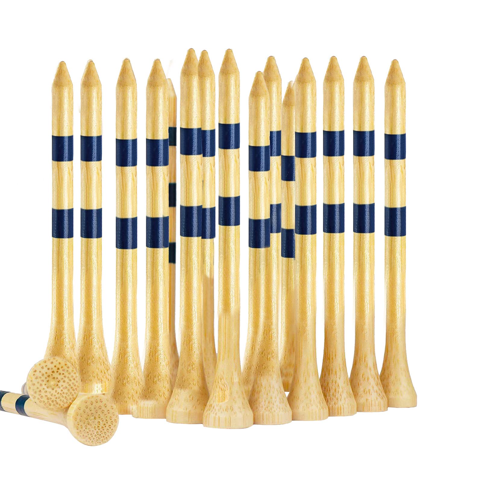 ACONDE Golf Tees - Té de golf de bambú, color amarillo