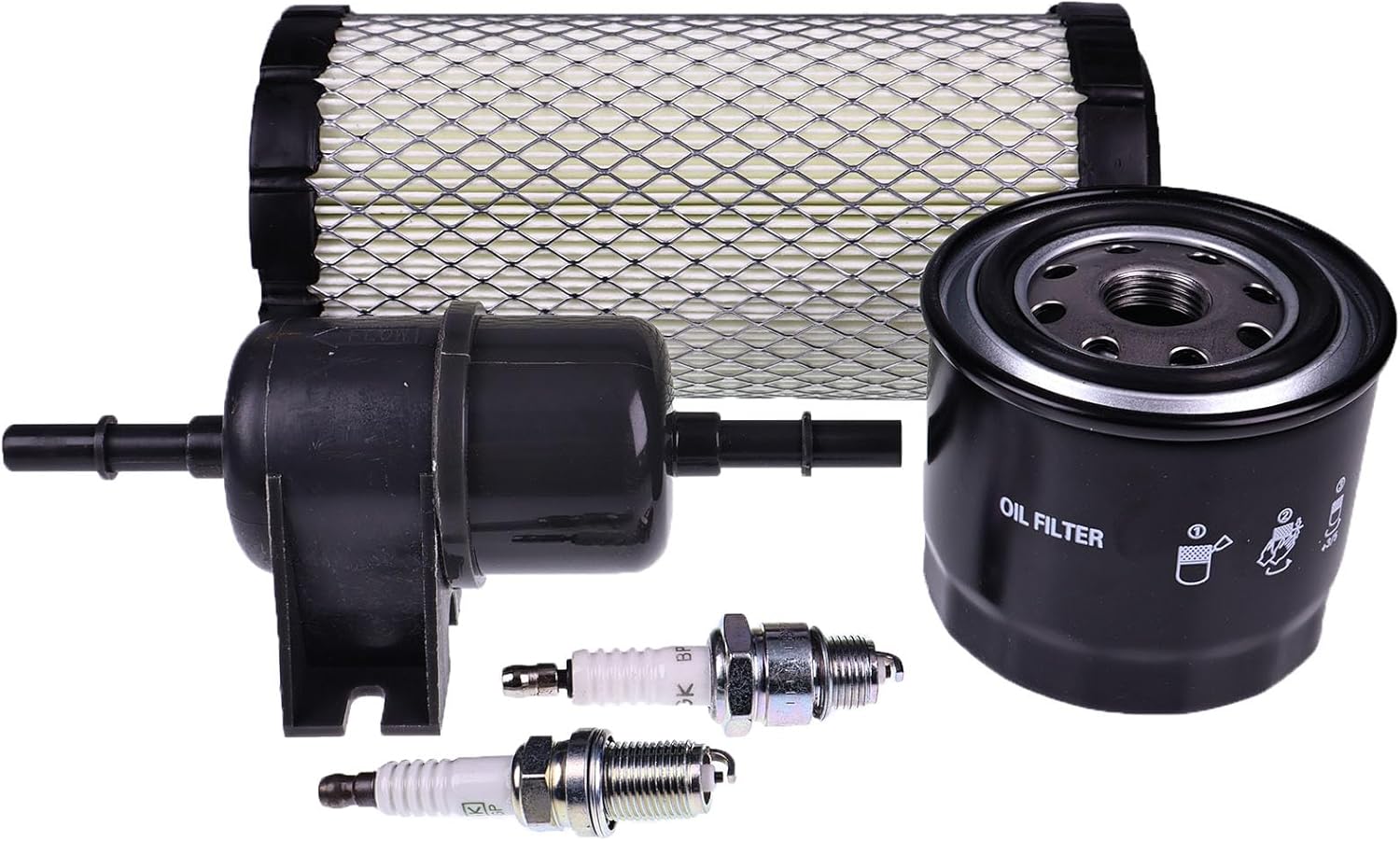 Tune Up Maintenance Kit Filters Compatible for John Deere Gators XUV 620i 625i Kawasaki FD620-AS26 Engine M113621